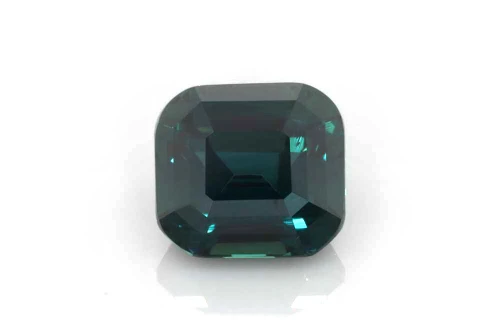 Deep Green-Teal Cushion Teal Sapphire Gemstone – 3.01 Carat, Unheated, GIA Certified