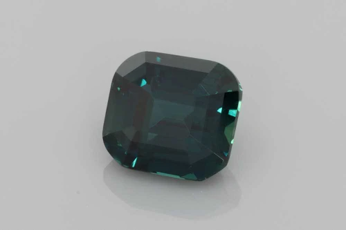 Deep Green-Teal Cushion Teal Sapphire Gemstone – 3.01 Carat, Unheated, GIA Certified