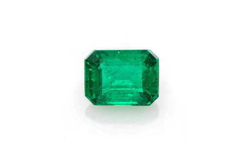 1.34 Carat Octagon Cut Emerald Gemstone, Vivid Intense Green, GIA Certified