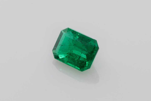 1.34 Carat Octagon Cut Emerald Gemstone, Vivid Intense Green, GIA Certified