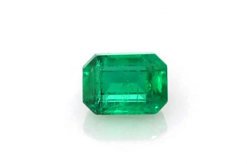 Vivid Intense Green Octagon Cut Emerald Gemstone – 0.64 Carat