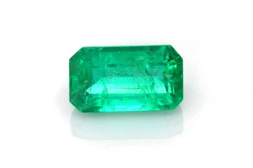 Vivid Intense Green Octagon Cut Emerald Gemstone – 3.16 Carat, GIA Certified