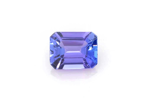 2.49 Carat Octagon Cut Tanzanite Gemstone, Vivid Rich Blue