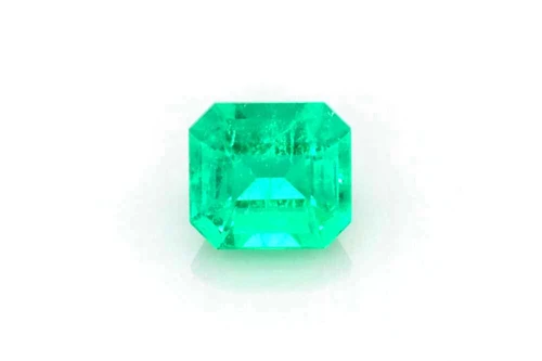 0.26 Carat Octagon Emerald Gemstone, Vivid Intense Green