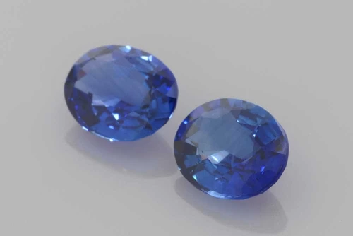 Vivid Intense Oval Blue Sapphire Gemstone – 1.85 Carat, Matched Pair