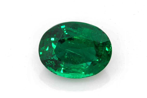 Oval Emerald Gemstone 10.68 Carat Vivid Intense