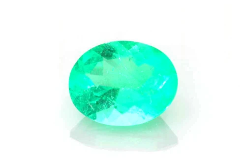 Oval Emerald Gemstone, 1.19 Carat – Medium Intense Green