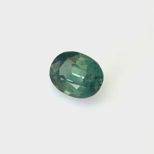 Oval Green Sapphire Gemstone – Vivid Rich – 2.06 Carat, Unheated, GIA Certified