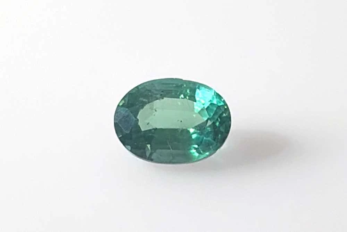 1.53 Carat Oval Emerald Gemstone, Medium Light Green
