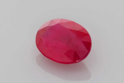 Oval Ruby Gemstone 1.68 Carat Vivid Intense