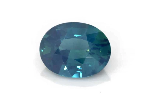 6.51 Carat Oval Teal Sapphire Gemstone, Vivid Intense Green-Teal, Unheated, GIA Certified