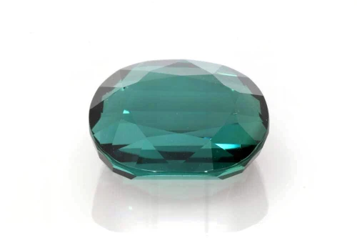 14.98 Carat Oval Teal Tourmaline Gemstone – Vivid Intense Green-Teal