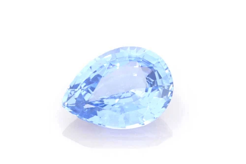 Pear Shape Blue Sapphire Gemstone, 3.55 Carat – Light, GIA Certified