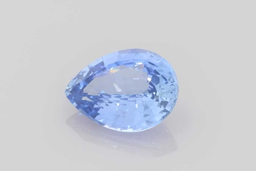 Pear Shape Blue Sapphire Gemstone, 3.55 Carat – Light, GIA Certified