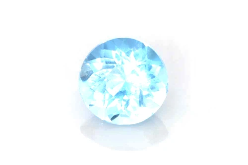 Vivid Intense Blue Round Aquamarine Gemstone – 0.95 Carat