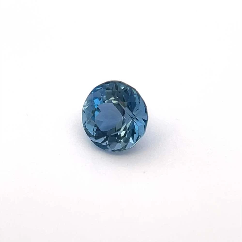 2.09 Carat Round Aquamarine Gemstone, Deep Blue
