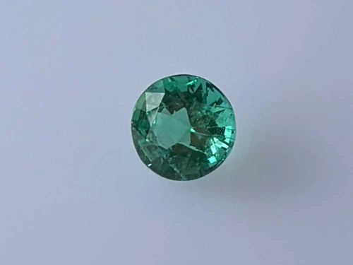 Round Emerald Gemstone – 0.51 Carat, Medium Light Green