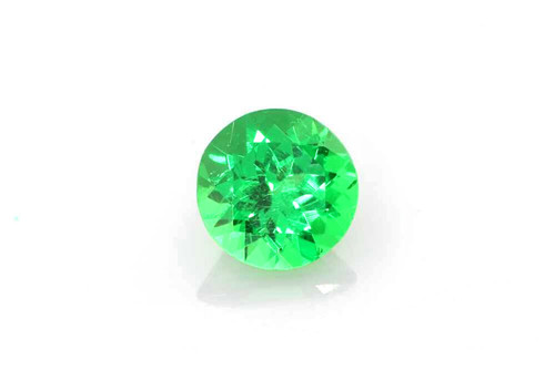 0.76 Carat Round Tsavorite Gemstone, Vivid Rich Green, Unheated