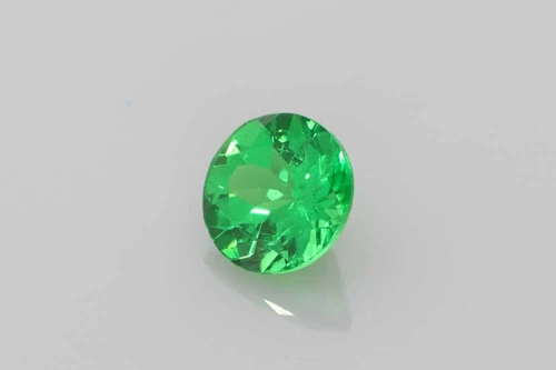 0.76 Carat Round Tsavorite Gemstone, Vivid Rich Green, Unheated