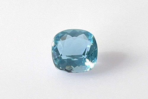 Square Cushion Aquamarine Gemstone, 2.08 Carat – Medium Intense Blue
