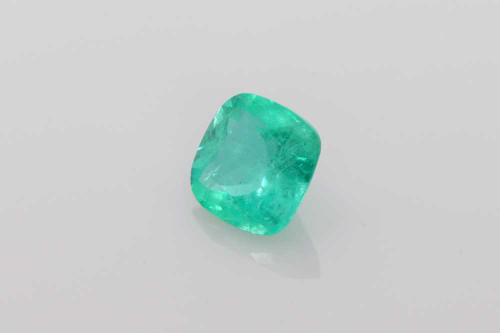 1.64 Carat Square Cushion Emerald Gemstone – Medium Light Green
