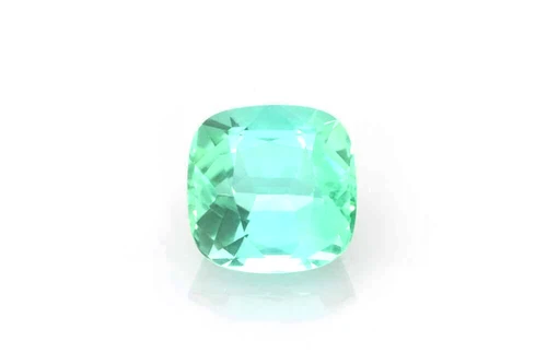 1.59 Carat Square Cushion Mint Tourmaline Gemstone – Vivid Intense Green