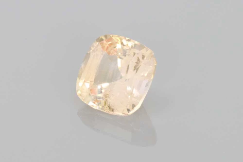 Square Cushion Peach Sapphire Gemstone, 3.03 Carat – Vivid Rich Orange-Pink-Peach, Unheated