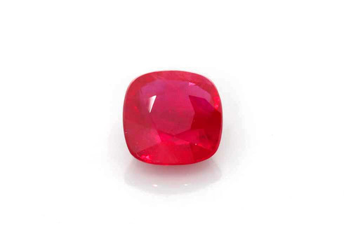 Square Cushion Ruby Gemstone 1.11 Carat Vivid Intense