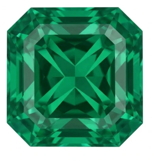 Chatham Lab Created Emerald Gemstone – Radiant Square Cut – GEM Grade