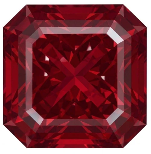 Chatham Lab Created Ruby Gemstone – Square Radiant Cut – GEM Grade