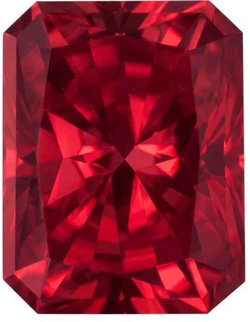 Chatham Lab Created Ruby Gemstone – Octagon Radiant Cut – GEM Grade