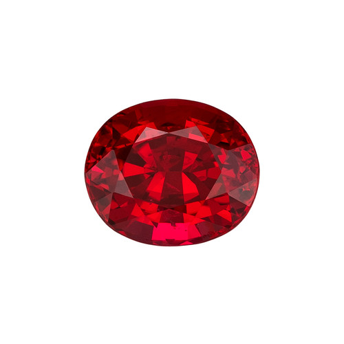Red Oval Spinel Gemstone – 0.88 Carat Vivid Pure Red