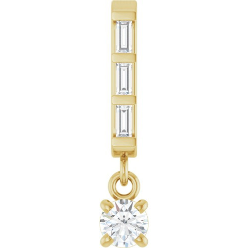 14K Yellow 1/8 CTW Natural Diamond Pendant