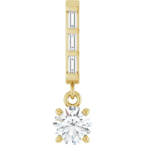 14K Yellow 3/8 CTW Natural Diamond Pendant