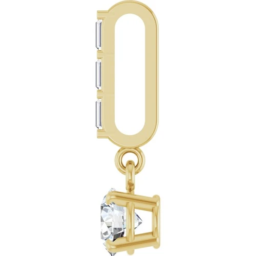 14K Yellow 3/8 CTW Natural Diamond Pendant