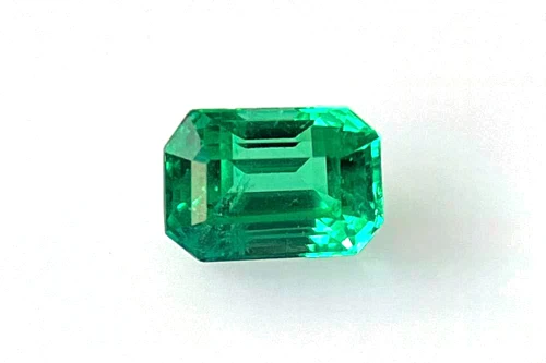 Octagon Cut Emerald Gemstone – 2.12 Carat – Medium Intense Green, GIA Certified