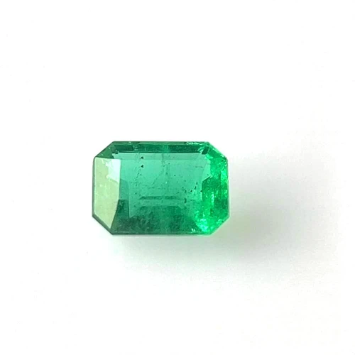 1.5 Carat Octagon Cut Emerald Gemstone, Medium Intense Green, Zambia Origin