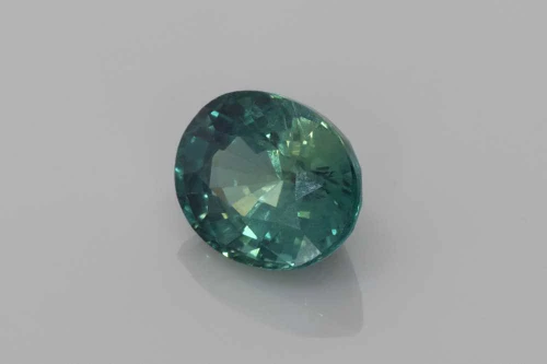 Vivid Intense Green-Teal Oval Teal Sapphire Gemstone – 2.03 Carat, Unheated, GIA Certified