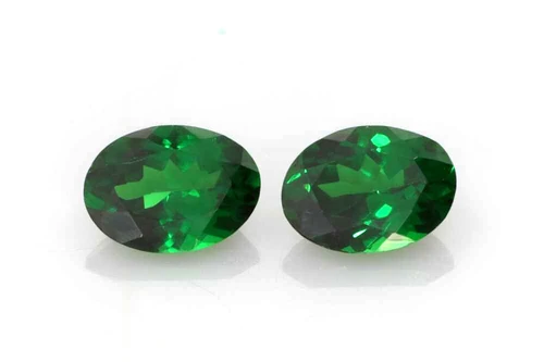 1.79 Carat Oval Tsavorite Gemstone – Vivid Intense Green, Unheated, Matched Pair