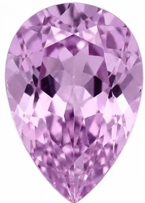 Chatham Lab Created Pink Champagane Sapphire Gemstone – Pear Cut – GEM Grade