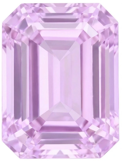 Chatham Lab Created Cotton Candy Pink Champagne Sapphire Gemstone – Emerald Cut – GEM Grade