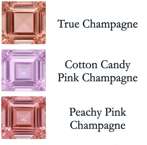 Chatham Lab Created Cotton Candy Pink Champagne Sapphire Gemstone – Step Cut – GEM Grade