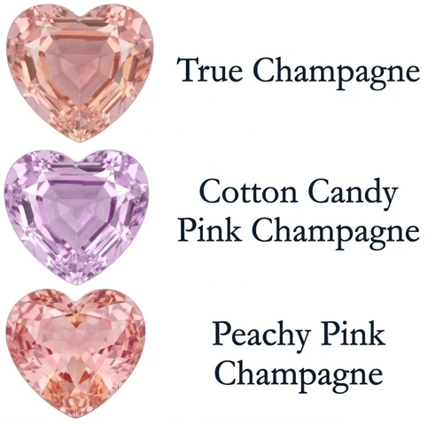 Chatham Lab Created True Champagne Sapphire Gemstone – Heart Cut – GEM Grade