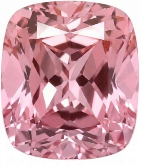 Chatham Lab Created Peachy Pink Champagane Sapphire Gemstone – Antique Cushion Cut – GEM Grade