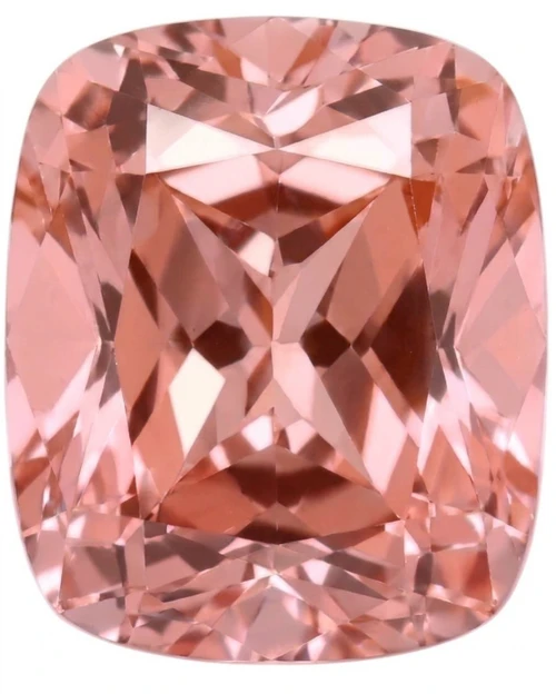 Chatham Lab Created Peachy Pink Champagane Sapphire Gemstone – Antique Cushion Cut – GEM Grade