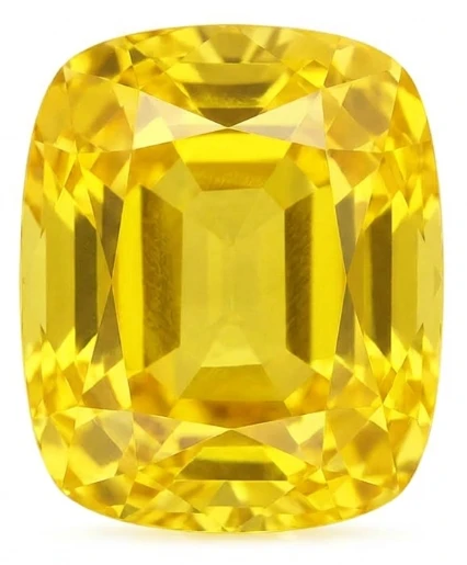 Chatham Lab Created Medium Yellow Sapphire Gemstone – Antique Cushion Cut – GEM Grade