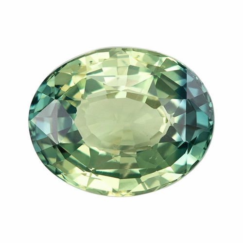 3.55 Green Sapphire Oval 9.9 x 8 mm