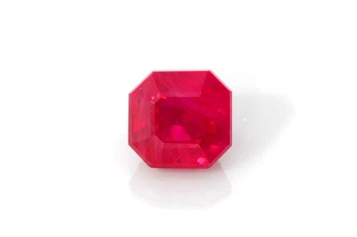 Asscher Cut Ruby Gemstone 1.35 Carat Vivid Intense