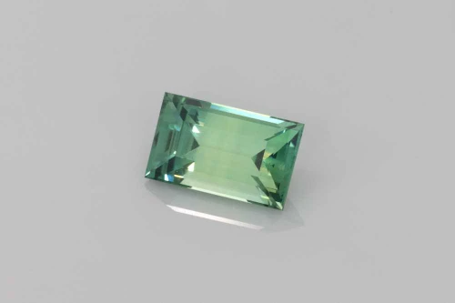 Baguette Teal Sapphire Gemstone 1.31 Carat Medium Intense