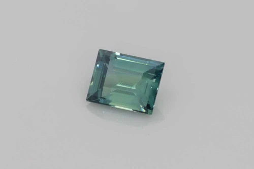 Baguette Teal Sapphire Gemstone 1.22 Carat Vivid Intense